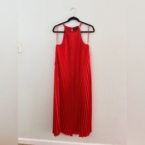 Ted Baker Melike Pleated Satin Midi Dress